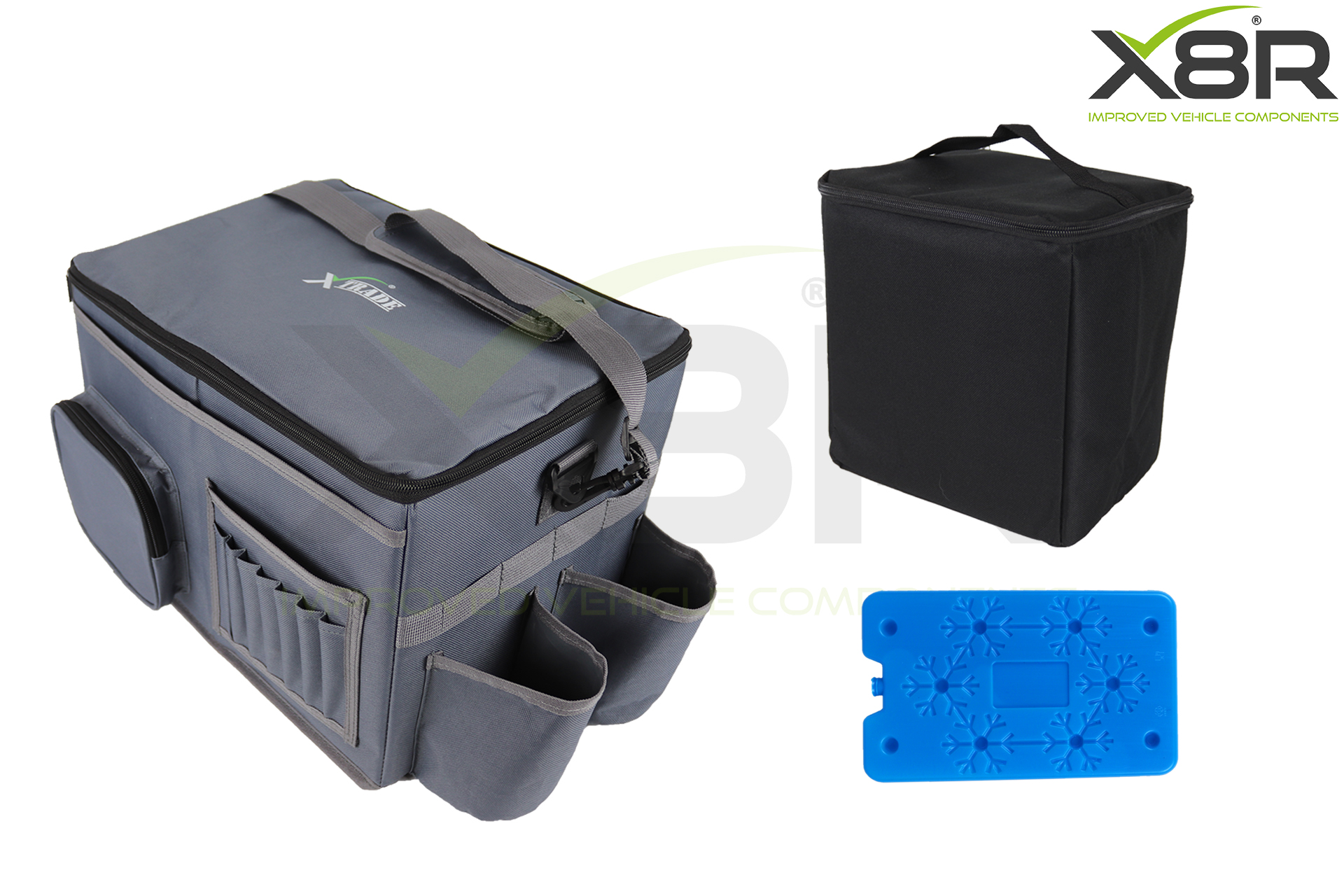 you will receive front seat organiser bag x8r with lunch box and cool pack